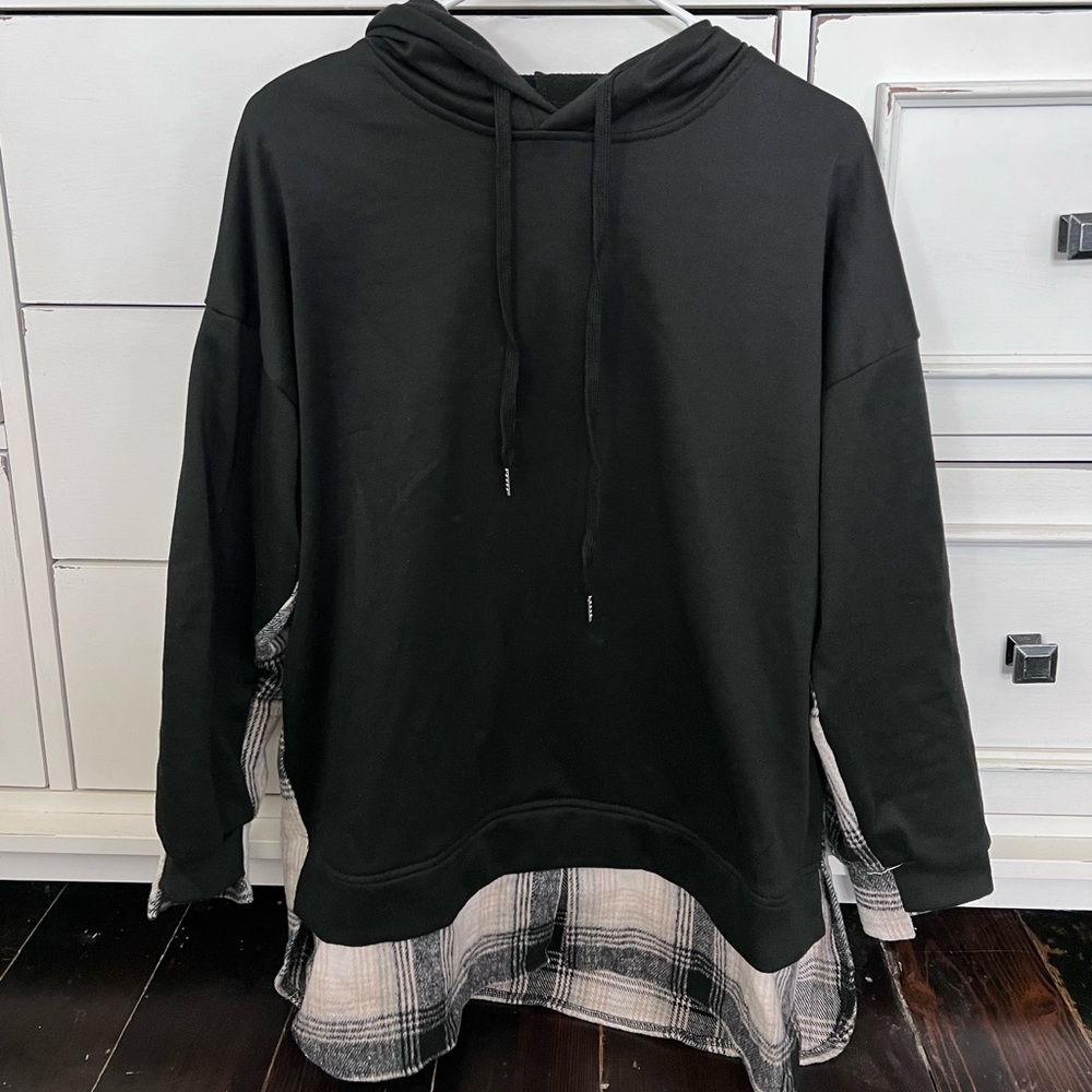 Flannel fall hoodie